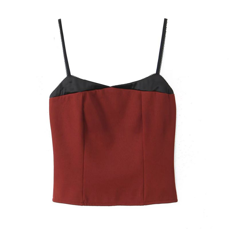 Red Contrast Color Camisole
