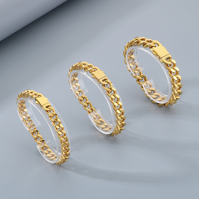 Bracelet 10# Titanium Steel Geometric Chain Men's Bracelet