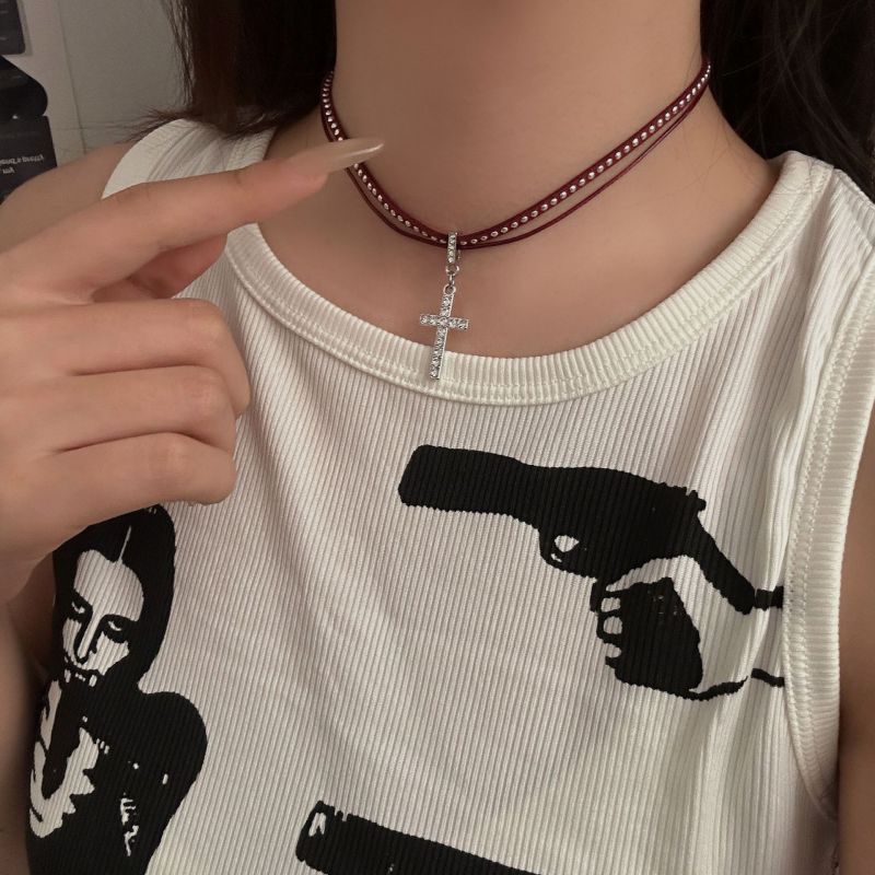 Double Cross Necklace Double Cross Necklace