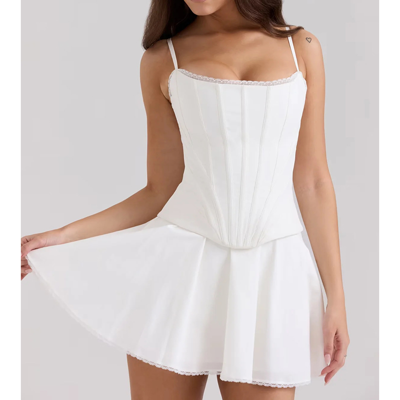 Camisola De Encaje Con Paneles De Encaje