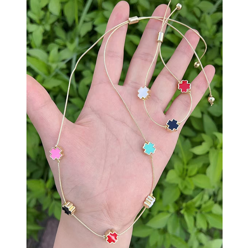 Pulsera De Pétalos De Cobre Bañada En Oro