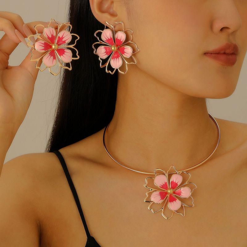 Collar De Flores De Aleación