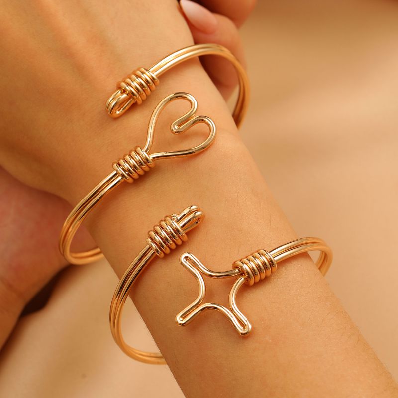 Pulsera De Línea Geométrica De Aleación