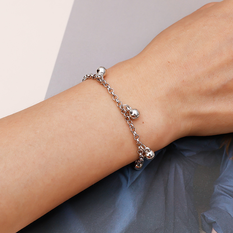 Pulsera De Cadena De Cuentas De Aleación