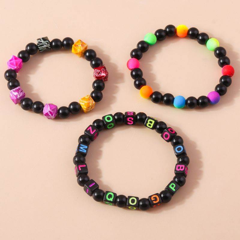 Juego De Pulseras De Cuentas De Resina