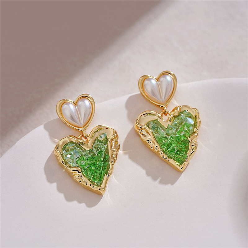 Pendientes De Corazón De Metal