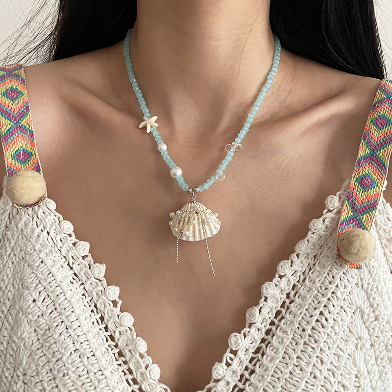 Collar De Conchas Con Cuentas