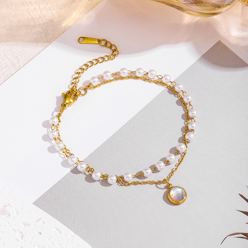 Pulsera De Doble Perla