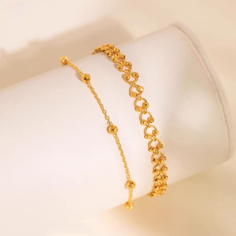 Pulsera De Círculo Geométrico De Cobre