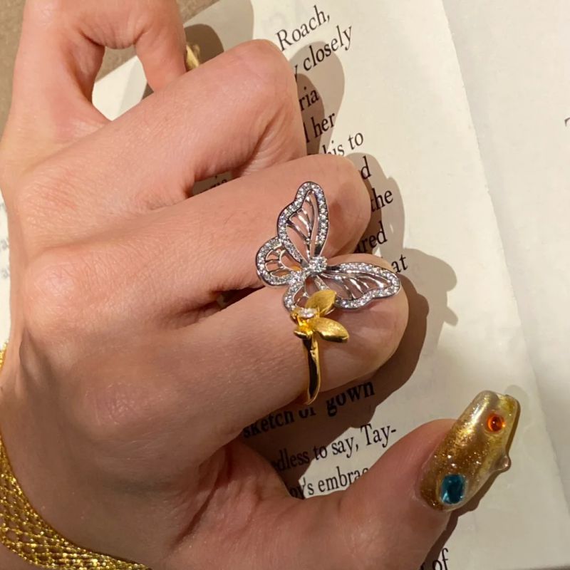 Anillo De Mariposa De Cobre