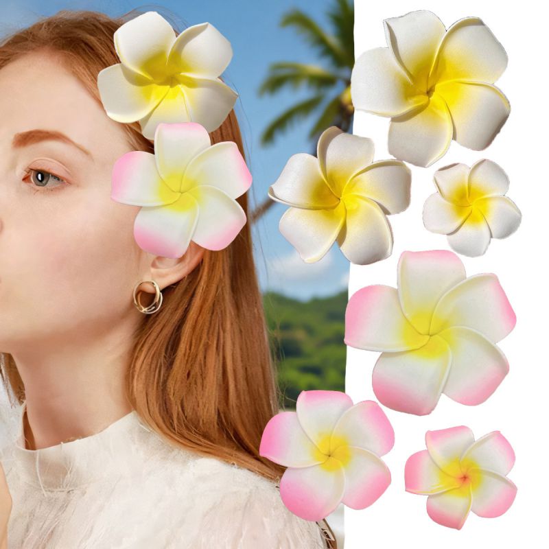 Juego De Pinzas Para El Cabello De Resina De Plumeria