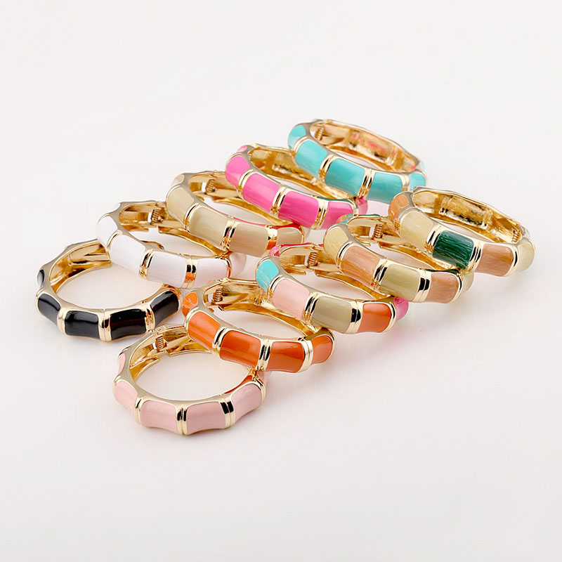 Pulsera Redonda De Aleación Con Gotas De Aceite