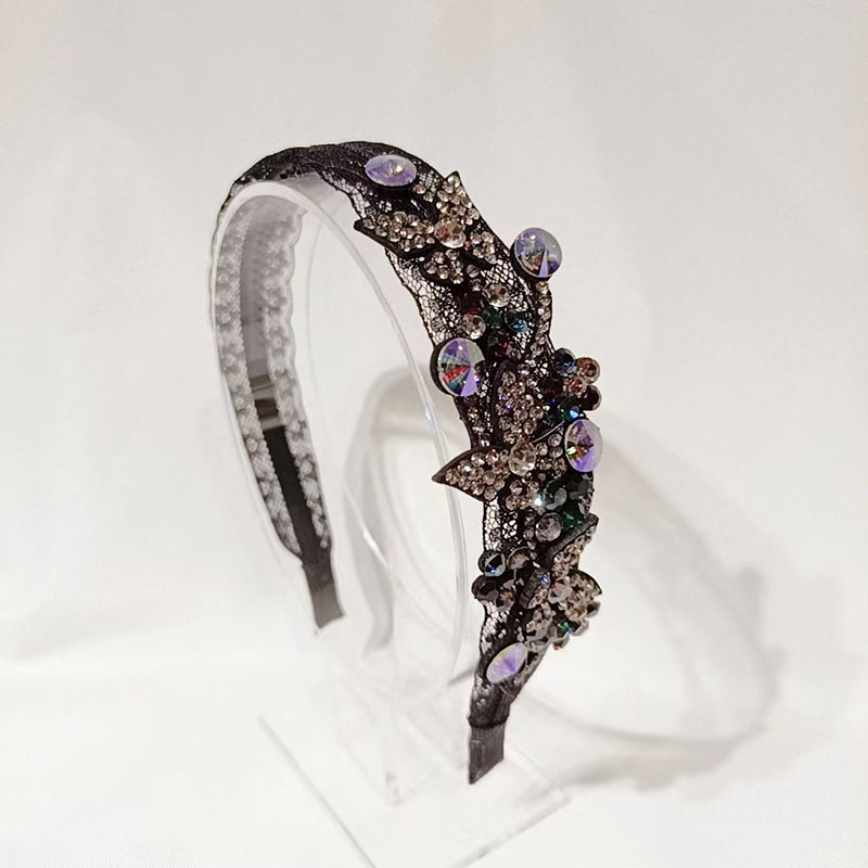 Diadema De Ala Ancha Con Flores Trenzadas Y Mariposas De Cristal