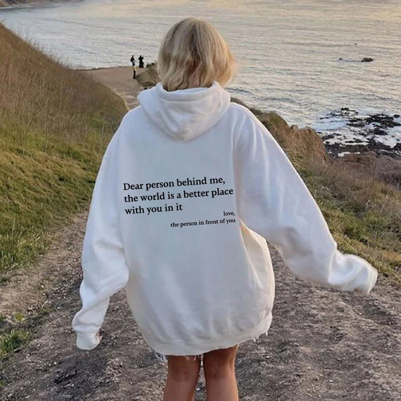 Sudadera Con Capucha De Poliéster Con Estampado De Letras