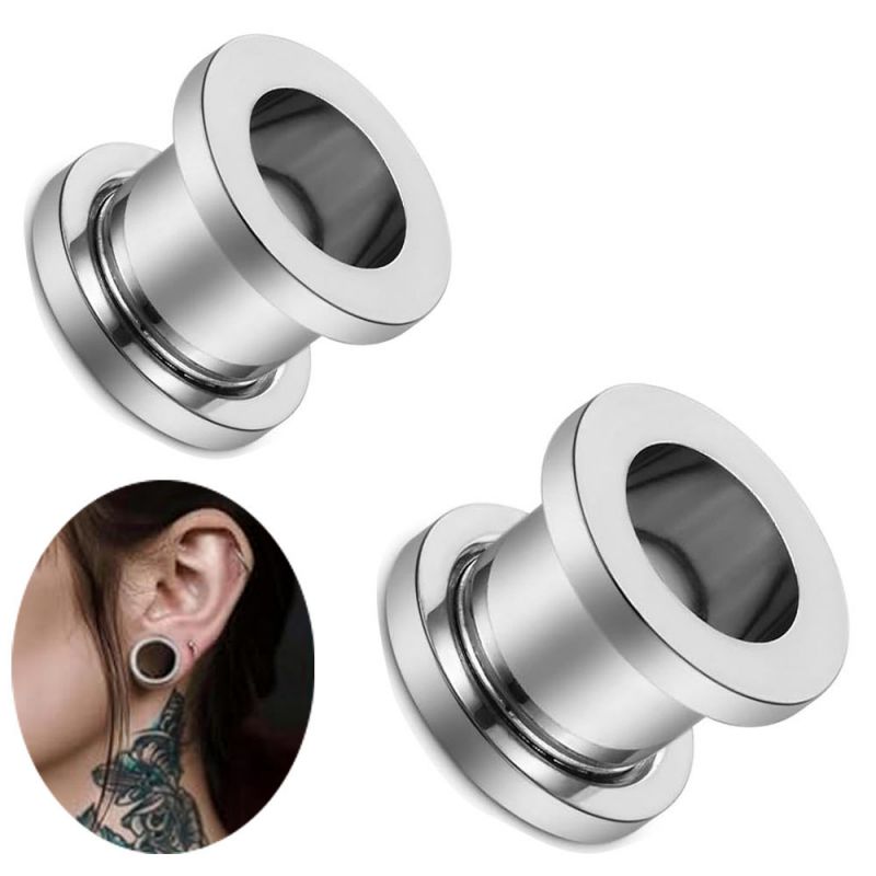 Expansor De Oreja Geométrico De Acero De Titanio Individual