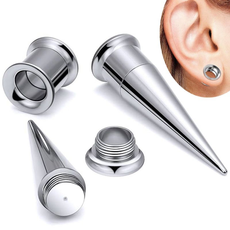 Expansor De Oreja De Cono De Perforación De Acero De Titanio