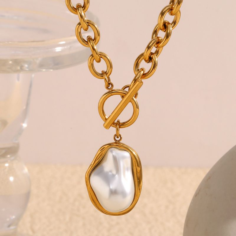 Collar Con Hebilla De Perla Ot