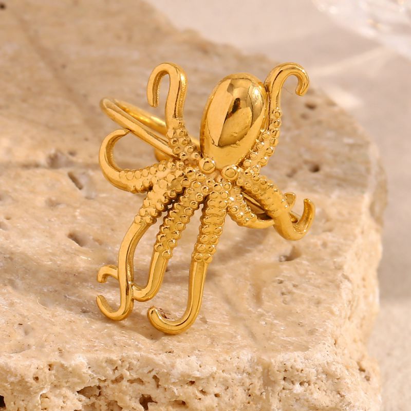 Anillo De Pulpo De Acero Inoxidable