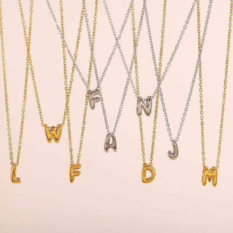 Collar De Acero Inoxidable Con 26 Letras