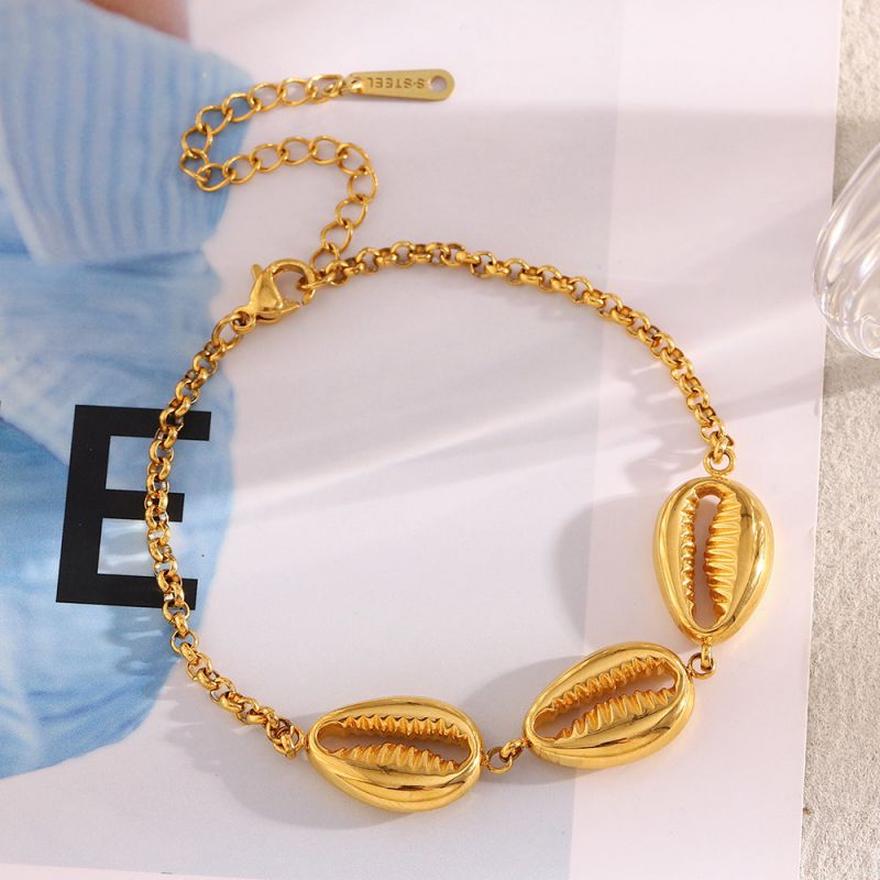 Pulsera De Concha De Acero Inoxidable