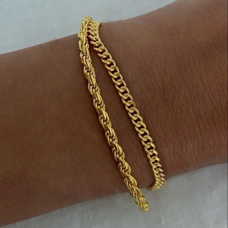 Conjunto De Pulsera De Cadena Torcida De Aleación