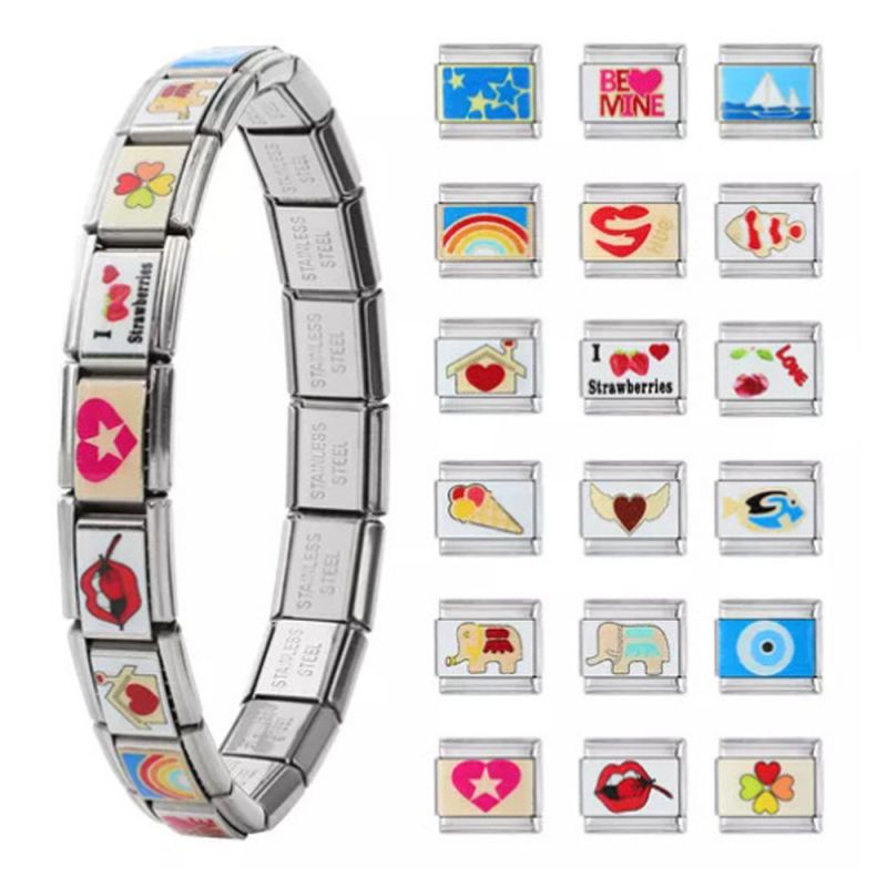 Pulsera De Módulo Impreso De Acero Inoxidable