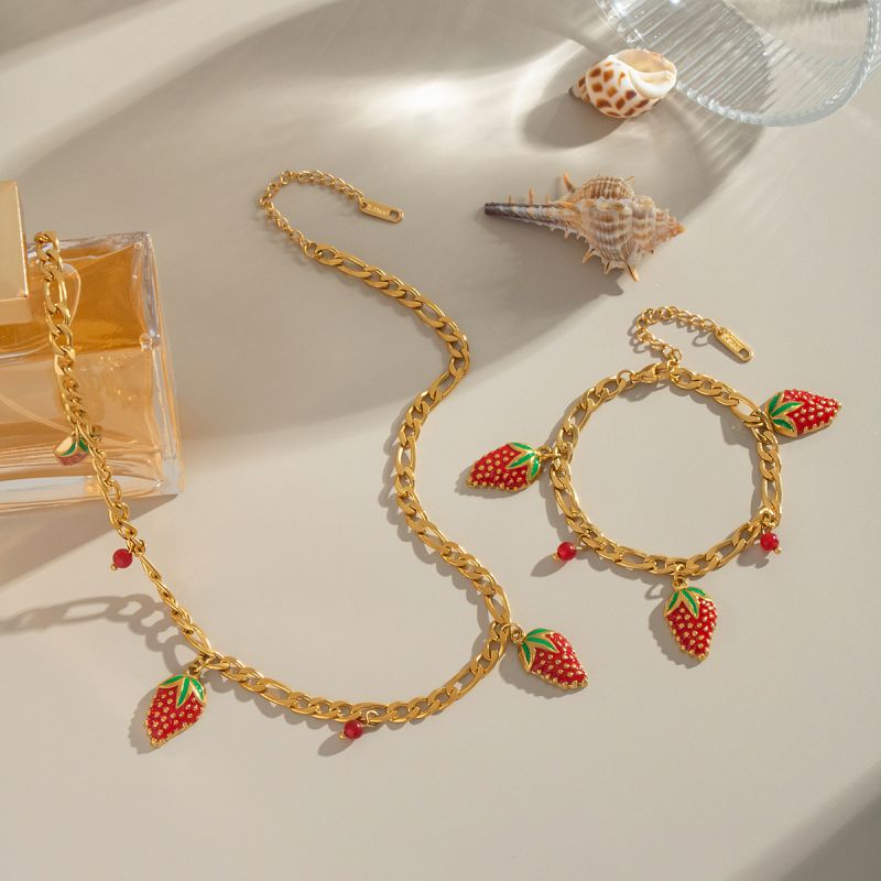 Pulsera De Fresa De Acero Inoxidable