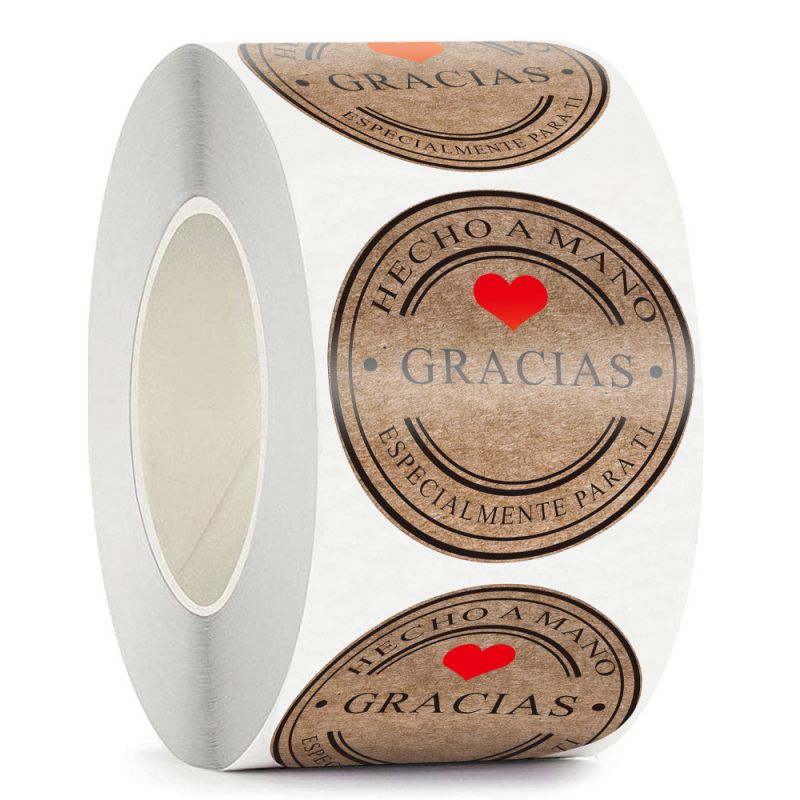 1.5 Inches - 3.8 Cm (b210) Round Kraft Paper Label (*2)