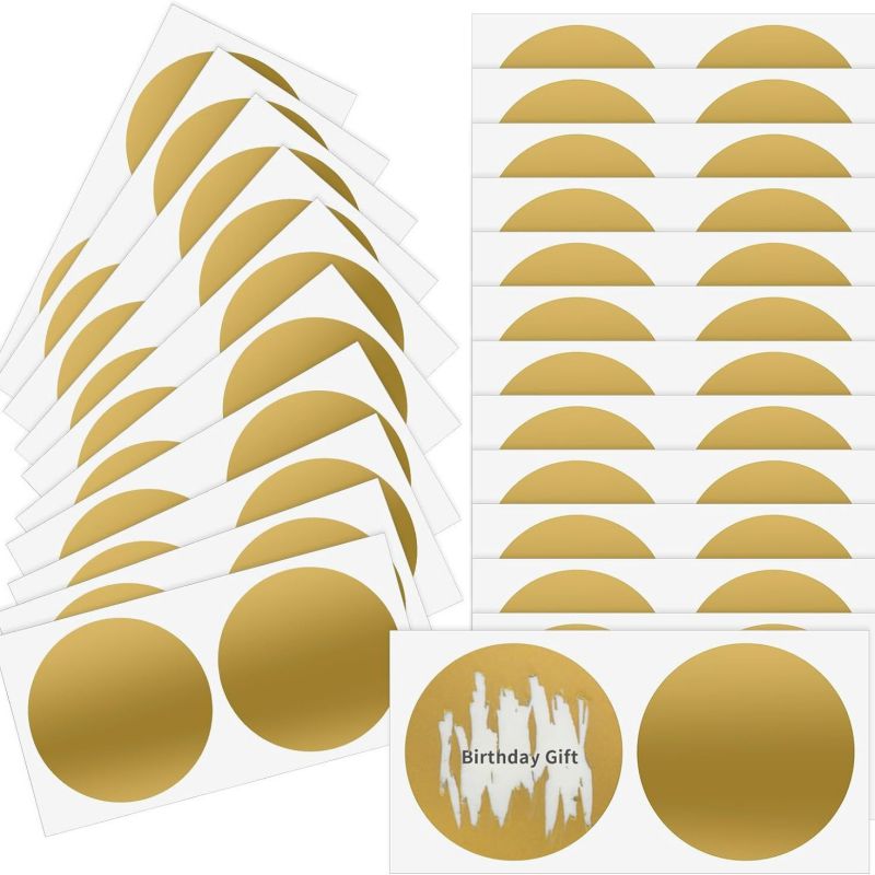 Silver Sheet Round Sticker Label ((*25)