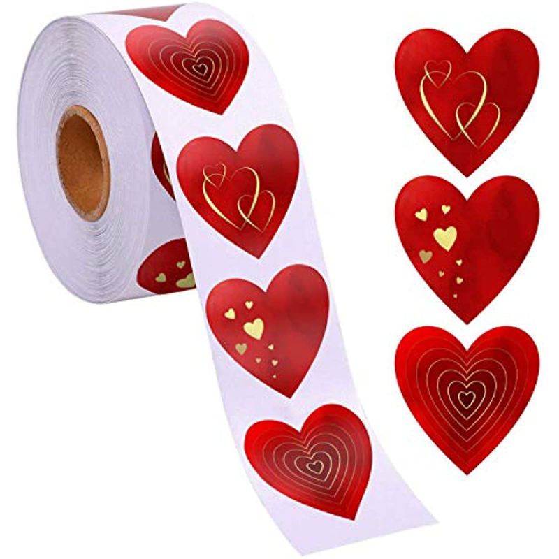 1.5 Inches - 3.8 Cm Love Sticker Label Roll (*2)