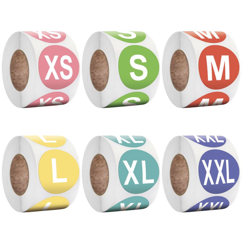 7 Models 2000pcs 500/roll Size Marking Sticker (*2)