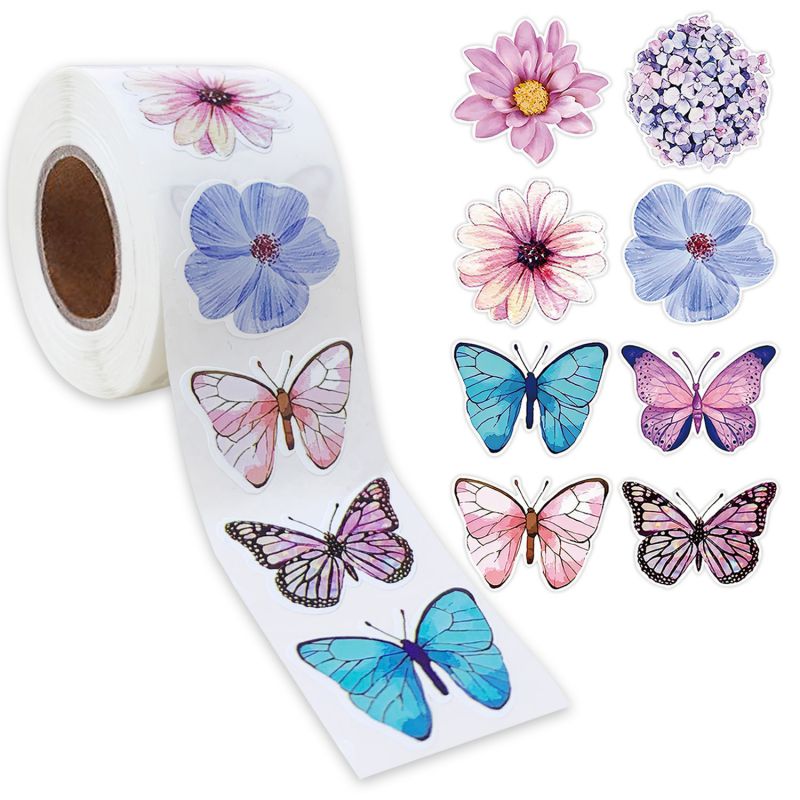 Butterfly Butterfly Sticker Label Roll (*2)