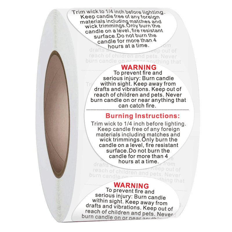 1 Inch 2.5 Cm (z107) 500 Warning Circular Labels (*2)