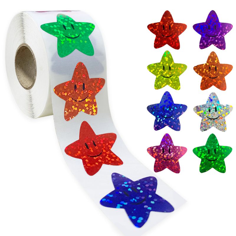 700 Stickers 500/roll Self-adhesive Smiley Face Stickers (*2)