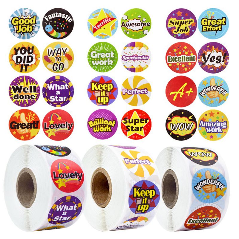3# 500/roll Children's Cartoon Stickers (*2)
