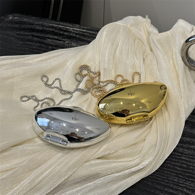 Gold Acrylic Glossy Crossbody Bag