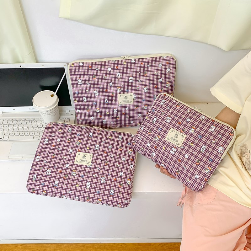 Puppy Nylon Floral Storage Computer Bag
