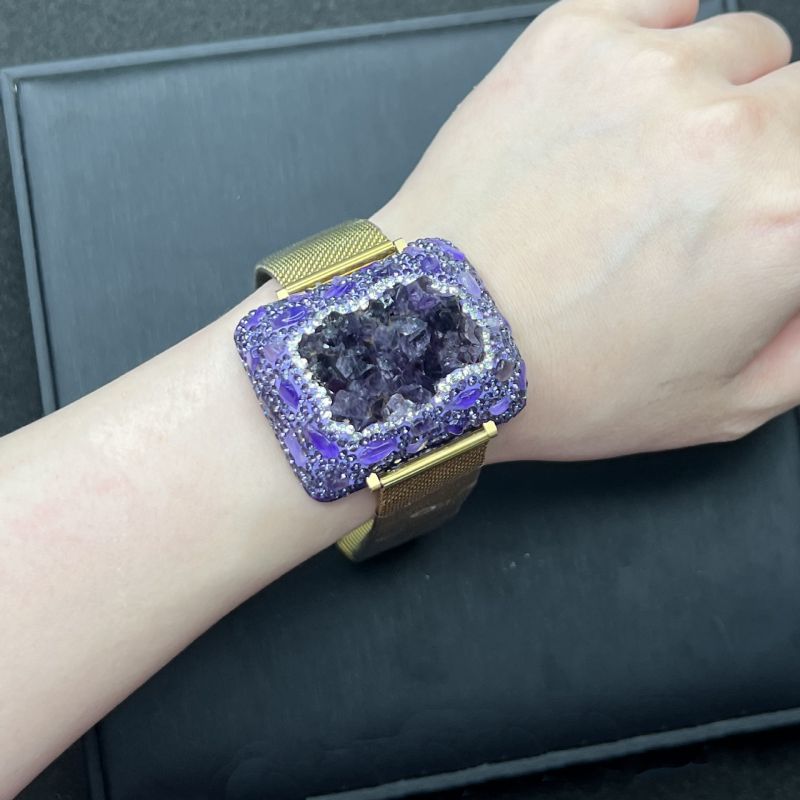 Pulsera De Amatista Irregular