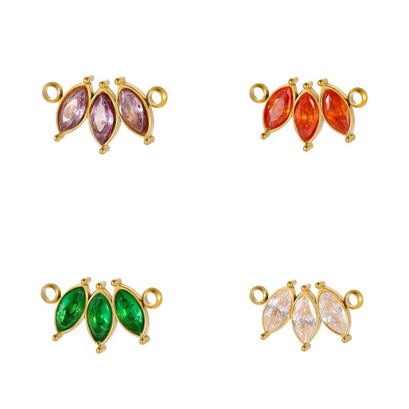 Colgante De Ojo De Caballo Con Diamantes De Acero Inoxidable (sin Cadena)
