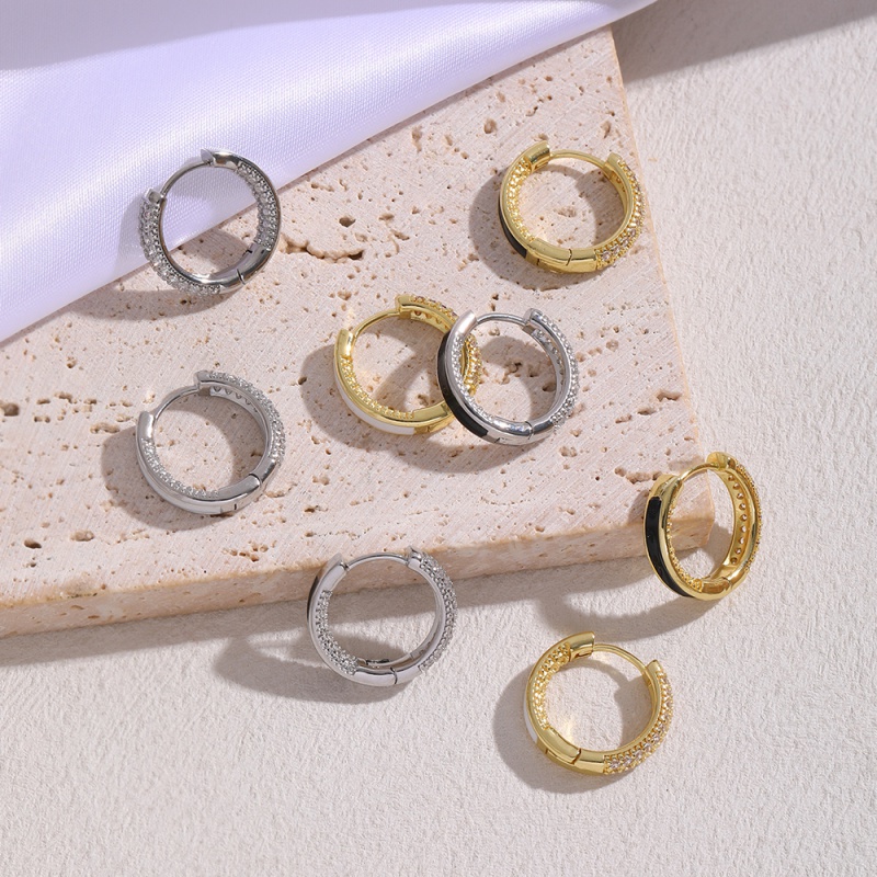 Pendientes De Gota De Aceite De Cobre Y Circonita