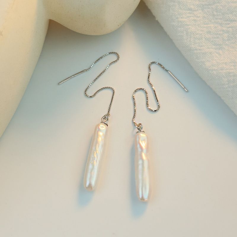 Pendientes De Perlas De Plata
