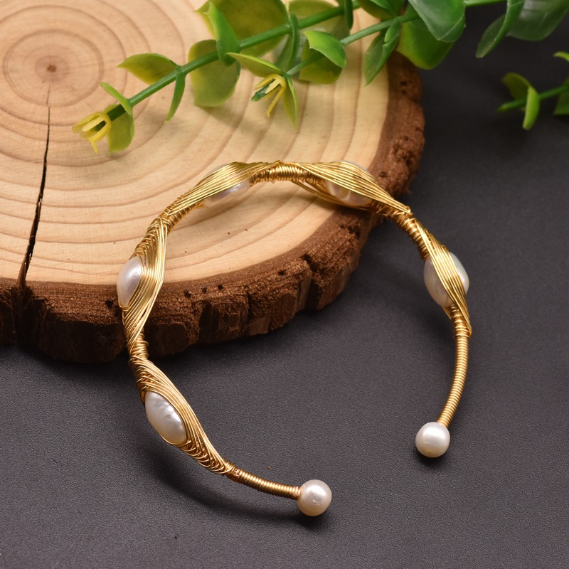 Pulsera De Perlas Irregulares