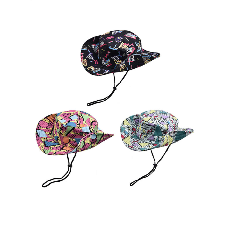 Sombrero De Pescador Con Estampado De Poliéster