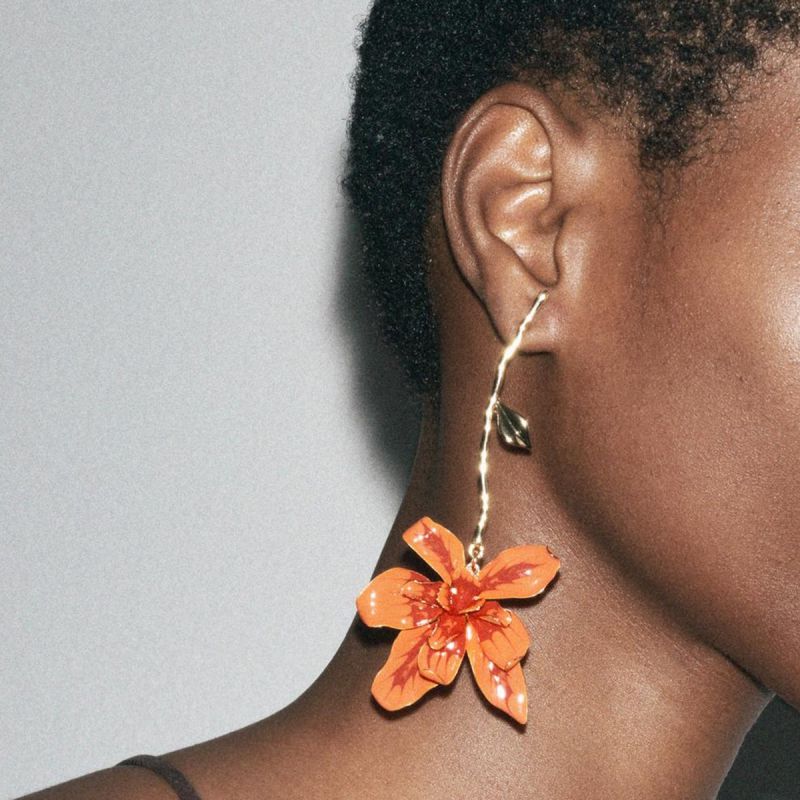 Pendientes De Flores De Metal