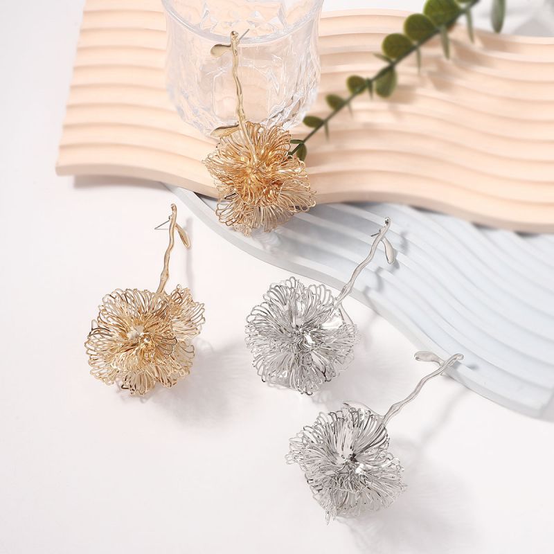 Pendientes De Flores De Aleación