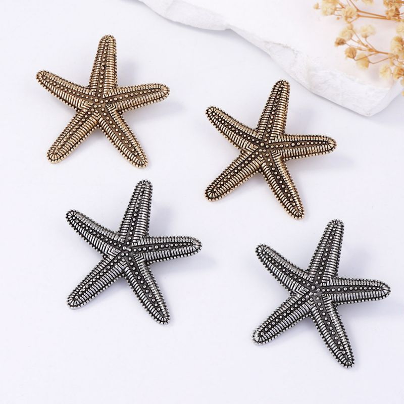 Pendientes De Estrella De Mar De Aleación