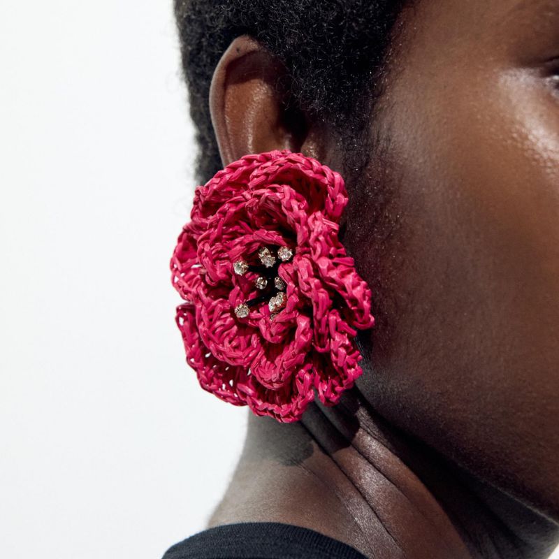 Pendientes De Flores De Tela