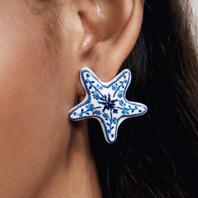 Pendientes De Estrella De Mar De Aleación