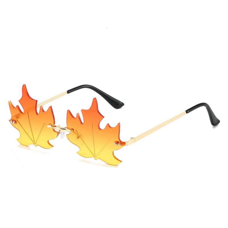 Gafas De Sol Sin Marco Con Diseño De Hoja De Arce