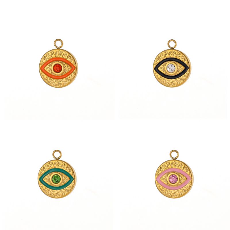 Colgante De Ojo De Diamante De Acero Inoxidable (sin Cadena)